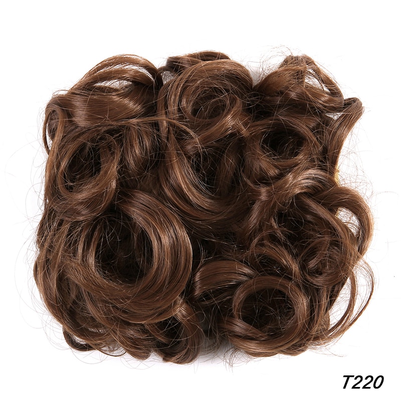 1pcs Short Messy Curly Dish Hair Extensions Clip In on Bun Hair Extensions Stretch Scrunchie Tray Ponytail Hairpiece Hairpieces