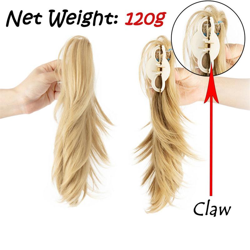 1pcs Messy Bun Ponytail Hair Extension Synthetic Adjustable & Customizable Updo with Clip on Claw Attach In Ponytail