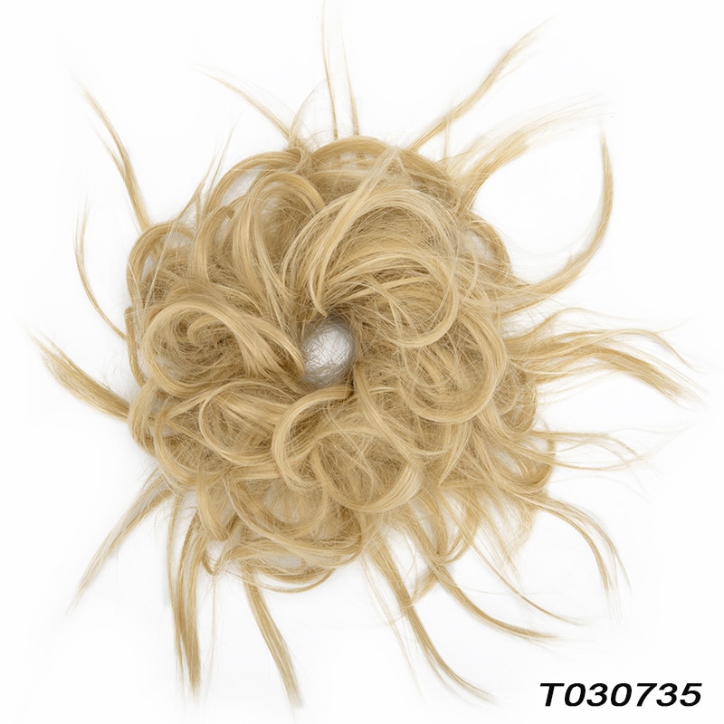 Messy Hair Bun Hairpiece Fluffy Hair Bun Extension Curly Messy Bun Synthetic Ponytail Hair Scrunchies with Elastic Rubber Band