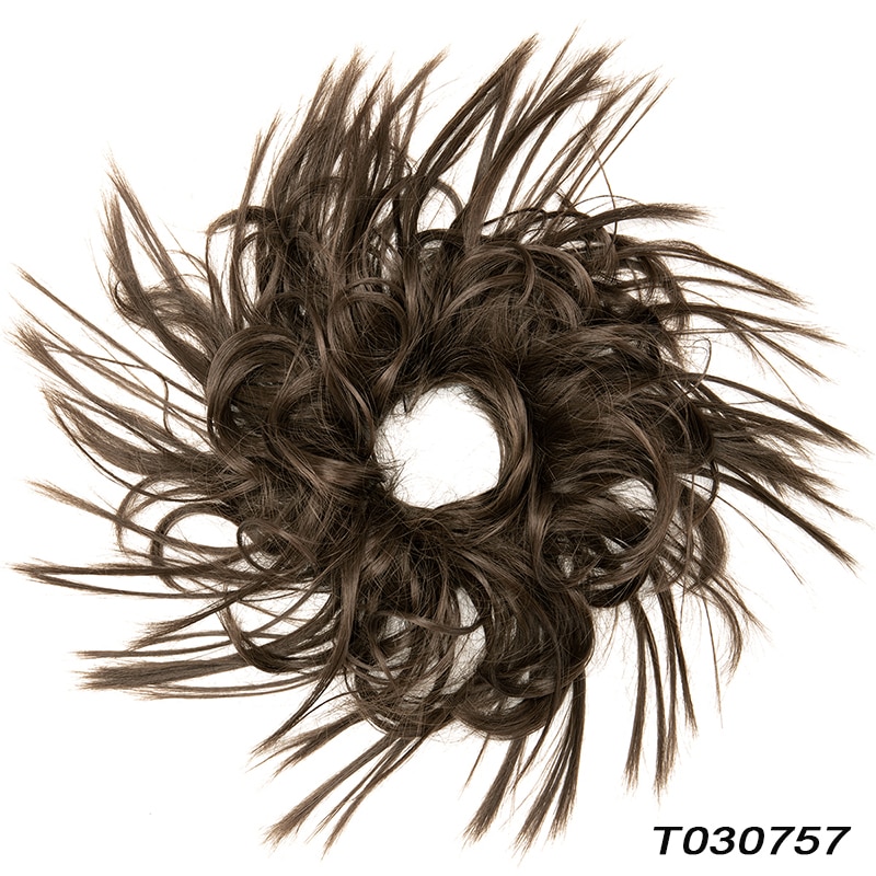 Messy Hair Bun Hairpiece Fluffy Hair Bun Extension Curly Messy Bun Synthetic Ponytail Hair Scrunchies with Elastic Rubber Band