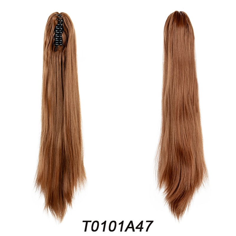 Ponytail Hair Extension Clip In Pony Tails Extensions Long Hairpiece 22'' Straight Hair Claw Ponytail Hair Extension for Women