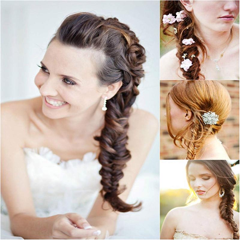 1pcs Long Fishtail Braid Ponytail Synthetic Extension Clip In Ponytail Fishtail Plait Hairpieces with A Jaw/Claw Clip
