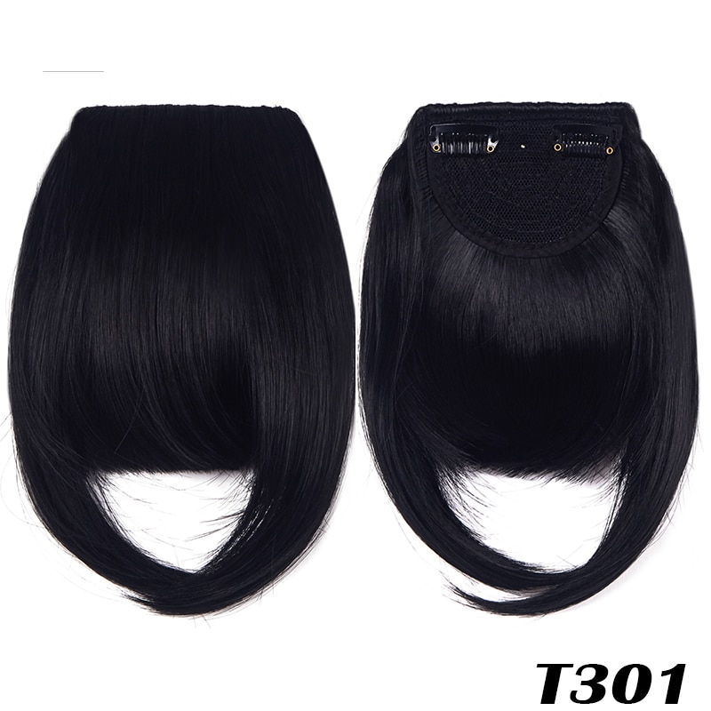 Bangs Hair Extensions for Women Neat Long Bangs on Both Sides Clip on Fringe Bangs for Ladies One Piece Hairpiece for Daily Wear
