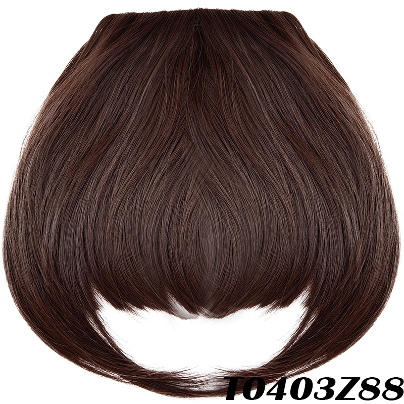 Bangs Hair Extensions for Women Neat Long Bangs on Both Sides Clip on Fringe Bangs for Ladies One Piece Hairpiece for Daily Wear