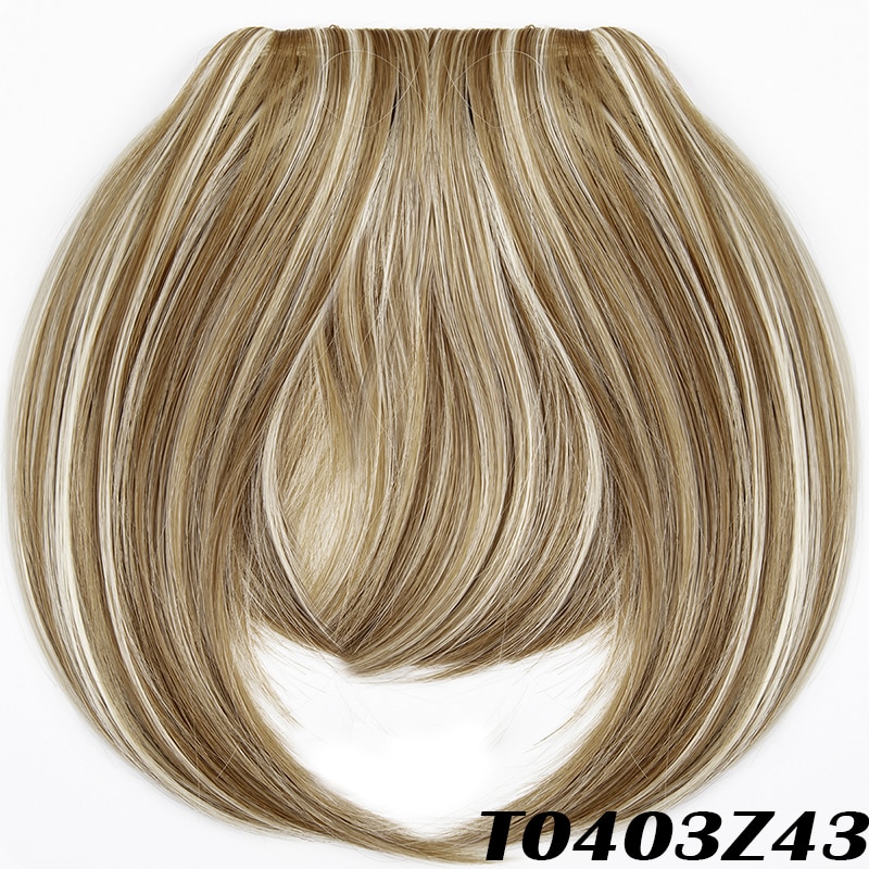 womens Clip In Bangs Hair Extensions One Piece Front Neat Hair Fringe Straight Flat Bangs Clip on Hairpiece for Women