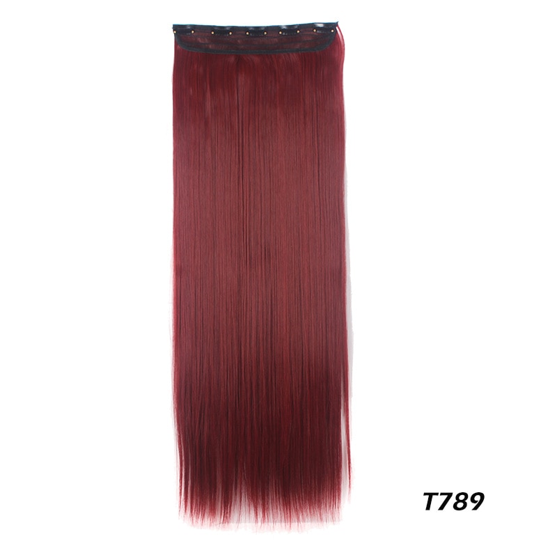 Lelinta 26“Thick Long Straight One Piece Ombre Clip In on Hair Extensions Hairpieces with 5 Clips 140grams