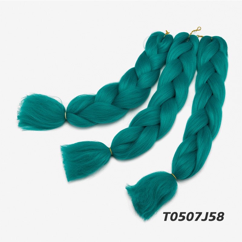 Lelinta Kanekalon Jumbo Braiding Hair Extensions High Temperature Fiber Crochet Twist Braids Synthetic Hair 24inch 3pcs