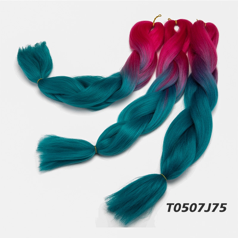 Lelinta Kanekalon Jumbo Braiding Hair Extensions High Temperature Fiber Crochet Twist Braids Synthetic Hair 24inch 3pcs