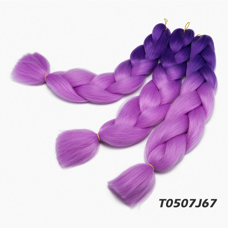 24'' Ombre Jumbo Braiding Hair Crochet Twist Hair Extensions Box Braids Heat Resistance Kanekalon Synthetic Fiber Hair for Women