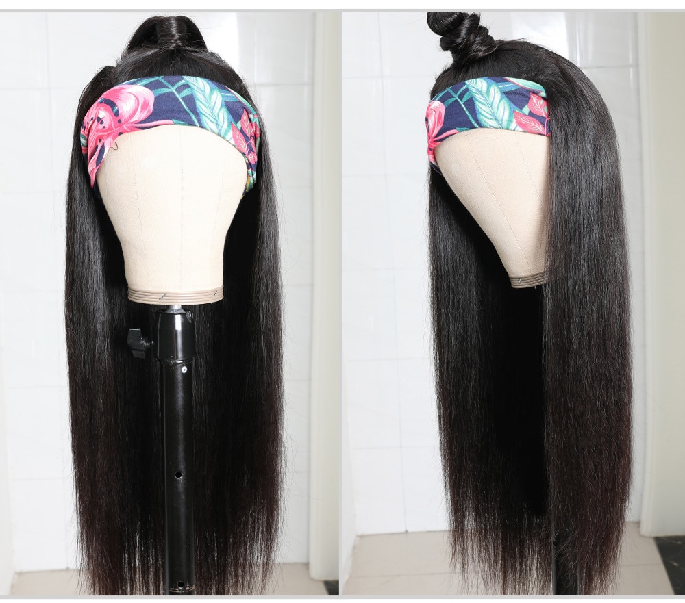 Straight Headband Wig Human Hair Wigs 150% Density Malaysian Straight Hair Wig BEAUDIVA Full Machine Made Wig For Black Women