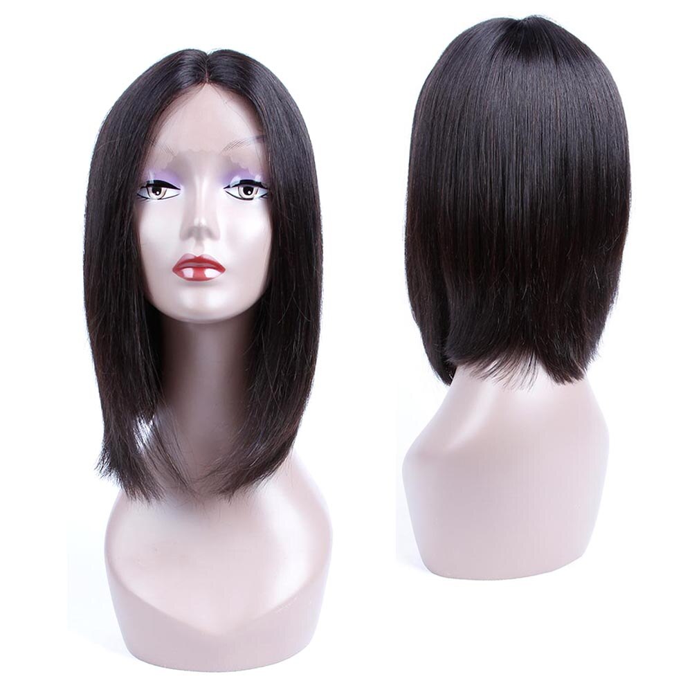Beaudiva Lace Human Hair Wigs Short Human Hair Wigs Brazilian 100% Human Hair Straight Hairline Lace Human Hair Wigs Bob Wig