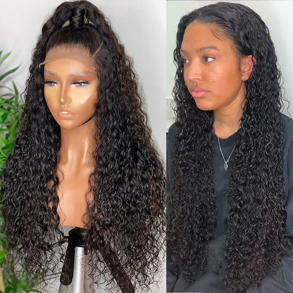 Beaudiva Deep Wave Wig 13*4 Lace Front Human Hair Wigs Prepluck with Baby Hair Deep Wave Closure Wig Curly Human Hair Wigs