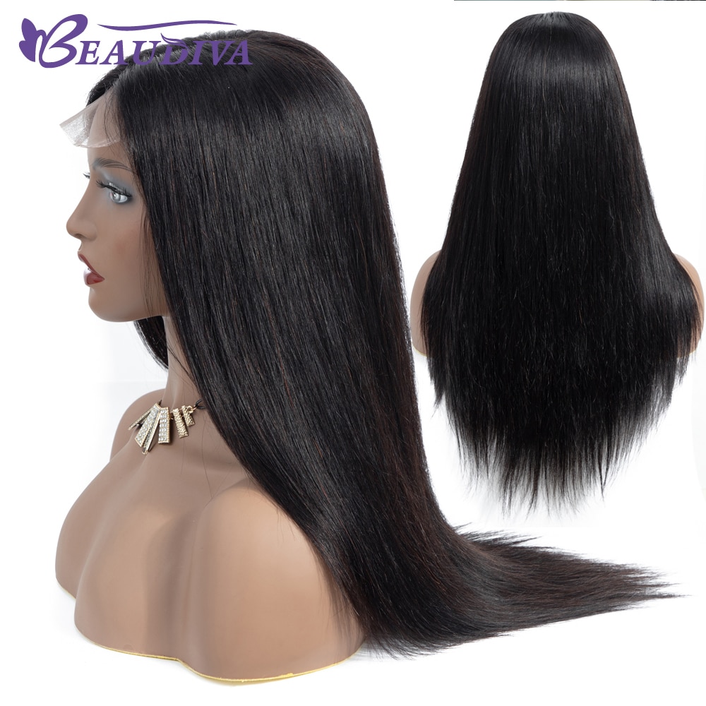Ombre Brown Straight Highlight Wig T Part Lace Front Wig Pre Plucked BEAUDIVA P4/27 Highligh Wig Human Hair Wigs Remy Lace Wigs