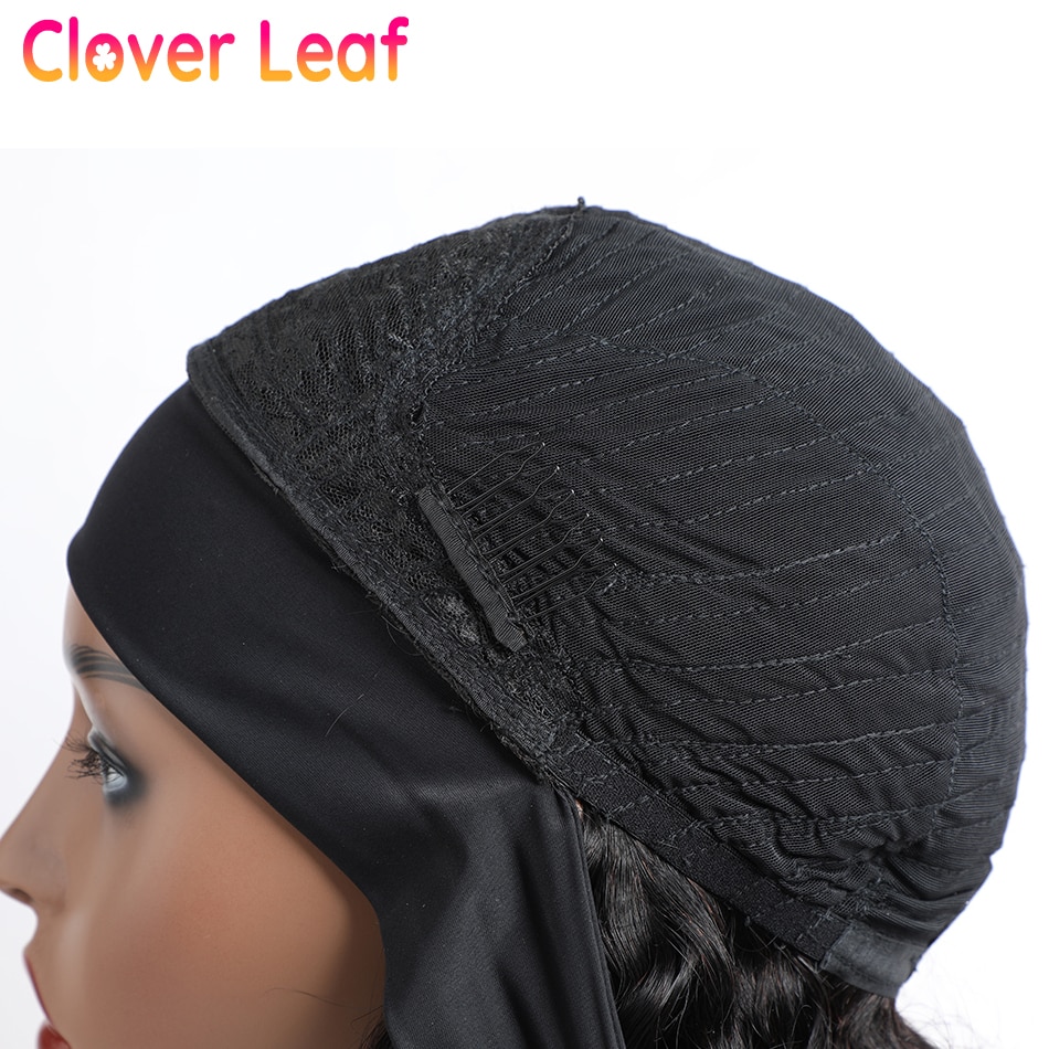 Clover Leaf Headbands Body Wave Wig Human Hair Head Band Wigs Human Hair 150% Remy Brazilian Scarf Headband Wigs For Black Women
